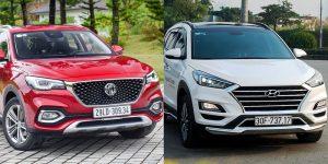 So sánh giá bán MG HS 2021 và Hyundai Tucson 2021